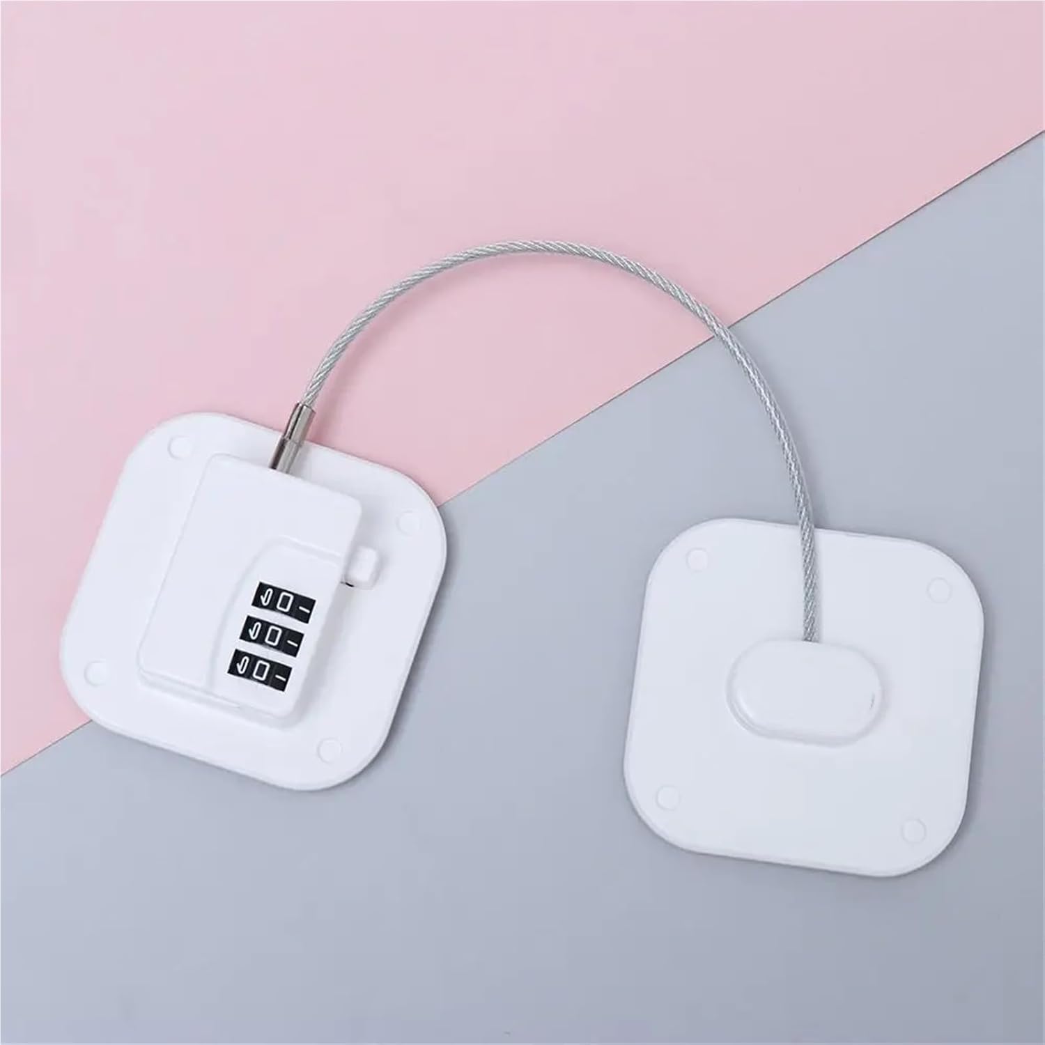 Drawers Cabinet Locks Digital Password Lock with Metal Key 1Pcs(White-Key Lock)
