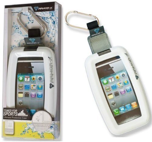 Armor-XIPX7 Waterproof iPhone 4S Case with Carabiner - White (sku 14556)