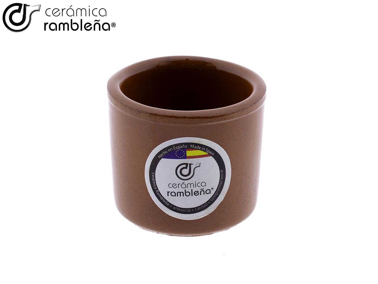 CR CERAMICA RAMBLEÑA - Lot de 6 verres à shot en céramique, verres à shot originaux, 30 ml