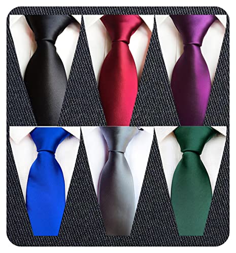 Image of Men's Necktie Classic Silk Tie Woven Jacquard Neck Ties 9 PCS