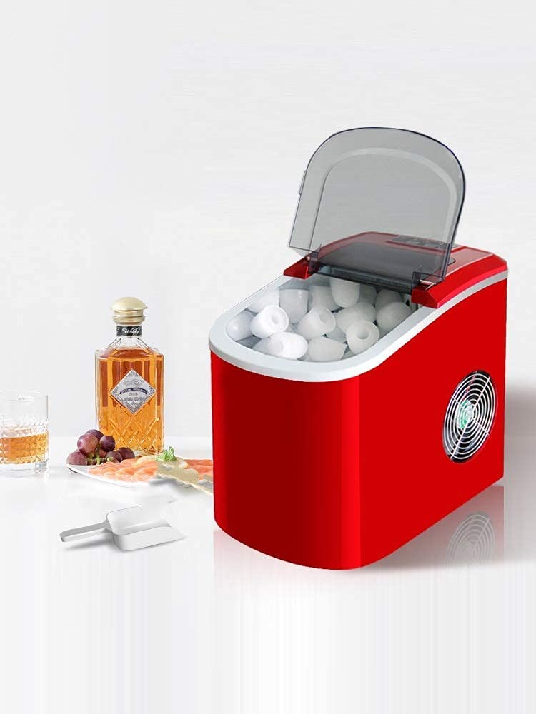 Portable, Machine for Countertop, 0.7kg Mini Ice Storage, 15kg Daily, 2.2L Water Tank Electric with Ice Scoop, LED Display, Countertop Compact Perfect for Parties Mixed Drinks on Fridge.com