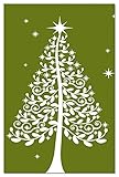 Tree-Free Greetings EcoNotes 12-Count Christmas Card Set with Envelopes, 4" x 6", Starlight (93437)