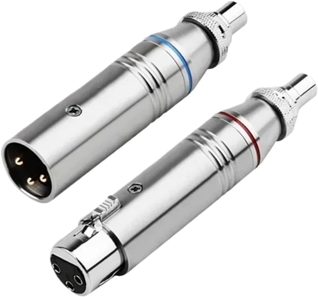 Female Jack Adapter 3 Pin Connector Speaker Terminals Microphone Socket Audio Converter(Male and Female)