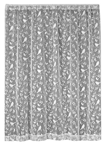 Panel de encaje blanco Bristol Garden cortina para ventana grande 60x96 2