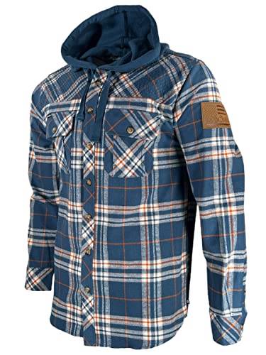 Howitzer Style Men's Button Down Hoodie Flannel Squad Military Grunt2
