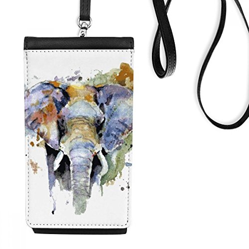 Cadeau porte-monnaie éléphant suspendu pour smartphone noir