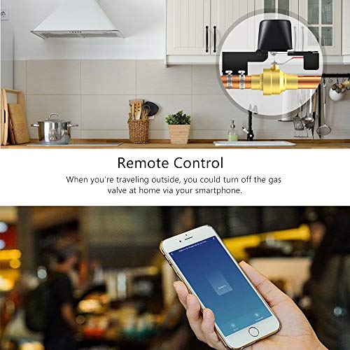 Vanne d'arrêt intelligente LgowithU pour couper l'eau à distance par commande vocale Bluetooth