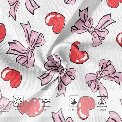 Girls' Underwear Ribbon Heart Cotton Stretch Comfort Toddler Panties3