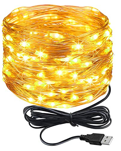litogo 50 LED USB Stecker in Märchen Zeichenfolge Lichter, 5 Meter Länge