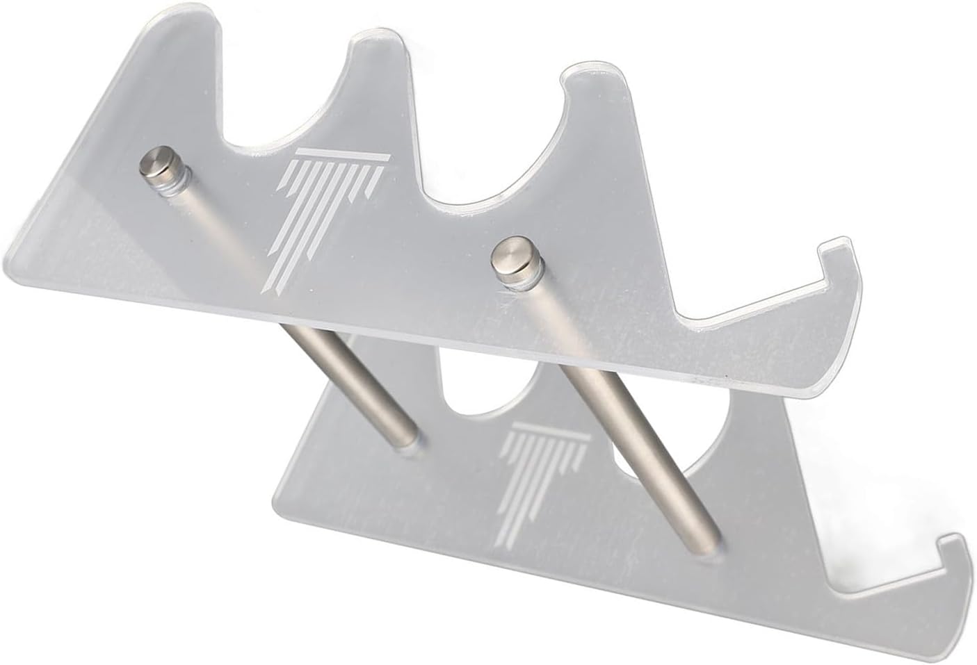 3 Tier Acrylic Keyboard Display Stand, Mechanical Keyboard Storage Holder, Transparent Gaming Keyboards Rack with Stainless Steel Tubes and Rubber Rings, for Office Home Shop Displ