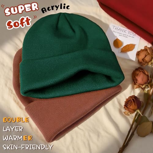 Image of ZOORON Toddler Beanie Boys Girls Beanies Kids Winter Hats Children Knit Cap | Soft Ski Hat, Cozy Core Yarn, Double Layer Warmth, Elastic Zero-Pressure Fit, Warm Kids Hats, School, Daycare, Gifts