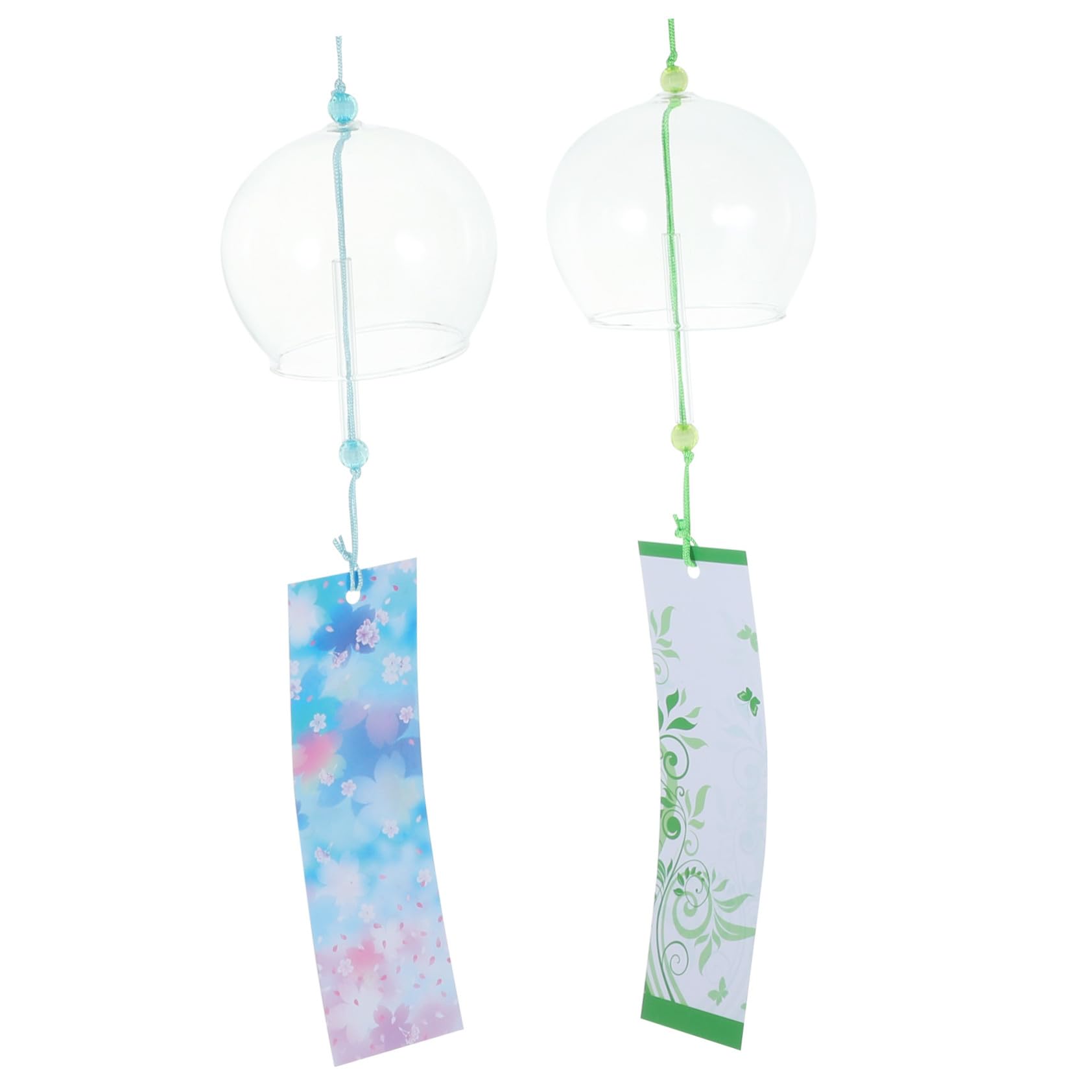 DOITOOL 10 Stück Teiliges Glas Windspiel Japanisches Design Dekoratives Fenster Gartendeko Windspiel mit Klarem Klang für Balkon Festival und Entspannende Atmosphäre