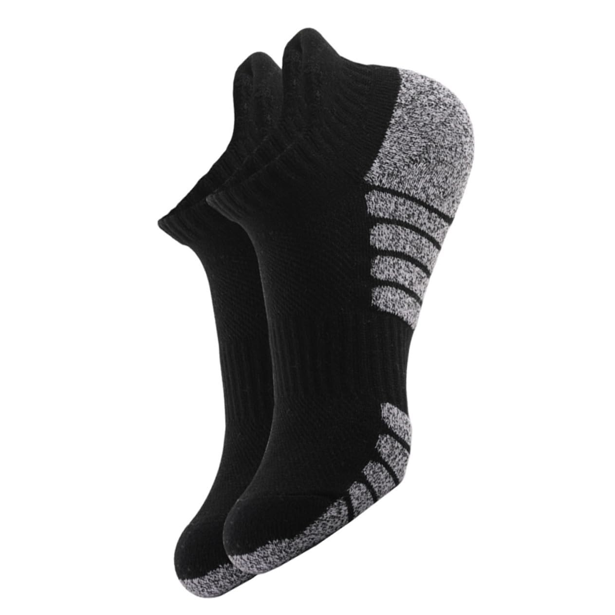 FRCOLOR Calze da Corsa Antiscivolo 6 Paia Cotone Nero 35-38 | Traspiranti e Resistenti All’usura, Taglio alla Caviglia, per Competizioni e Ciclismo