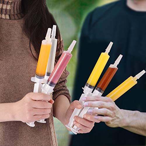 Party Shots 60 Pack Jello Shot Syringes, Medium 1.5 oz Food Grade Container with Lid, Perfect