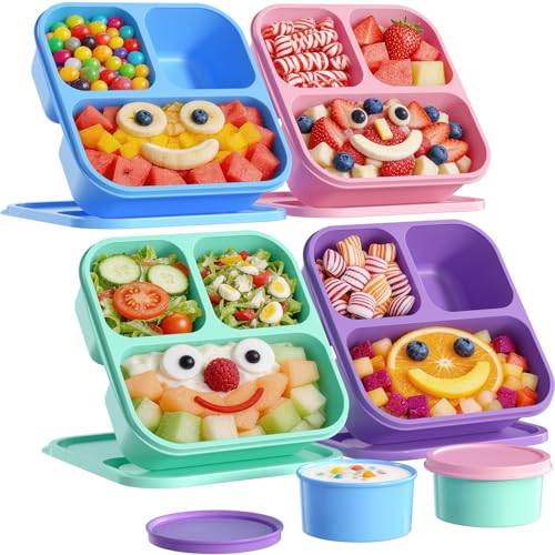 Canfanni 4 Pcs Bento Box Set, Reusable...