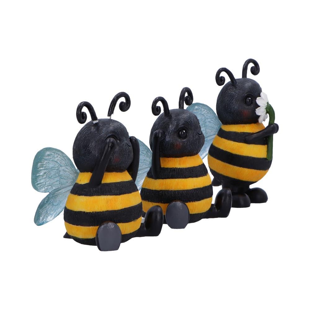 Nemesis Now Three Wise See No Evil Hear No Evil Speak No Evil Figurines, Adorable Hand-Painted Resin Collectibles and Gift - Bees - Image 4