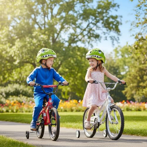 Image of KINGBIKE Kids 3D Helmet with Colorful Taillight, CPSC Certified, for Age 3-10,Adjustable Size,Multi-Sport Safety Skateboard Cycling Skate Scooter Roller Girls Boys Helmets
