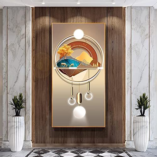 Affiches de luxe cerf riche arbre et affiches sur toile salon art mural abstrait 40x80