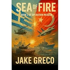 Sea of Fire Audiolibro Por Jake Greco arte de portada