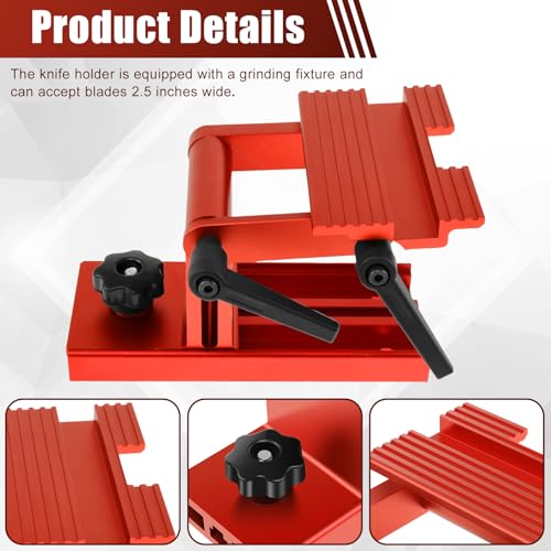 LCZNXJJY Sharpening Tool Rest Jig, Angle & Height Adjustable Sharpening Jig Tool, Manual Bench Grinder Tool Rest, Aluminum Alloy Sharpening Tool Rest Jig Replacement for 6/8inch Diameter Grinder - Image 5