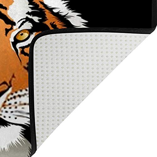 Tapis de salon tigre antidérapant et doux pour pieds froids