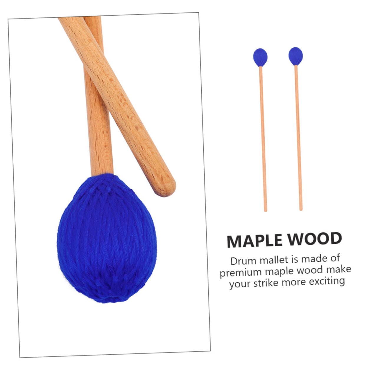 VICASKY 3pares Mallets De Marimba De Fieltro Para Xilófono De Accesorio De Percusión Para Instrumentos