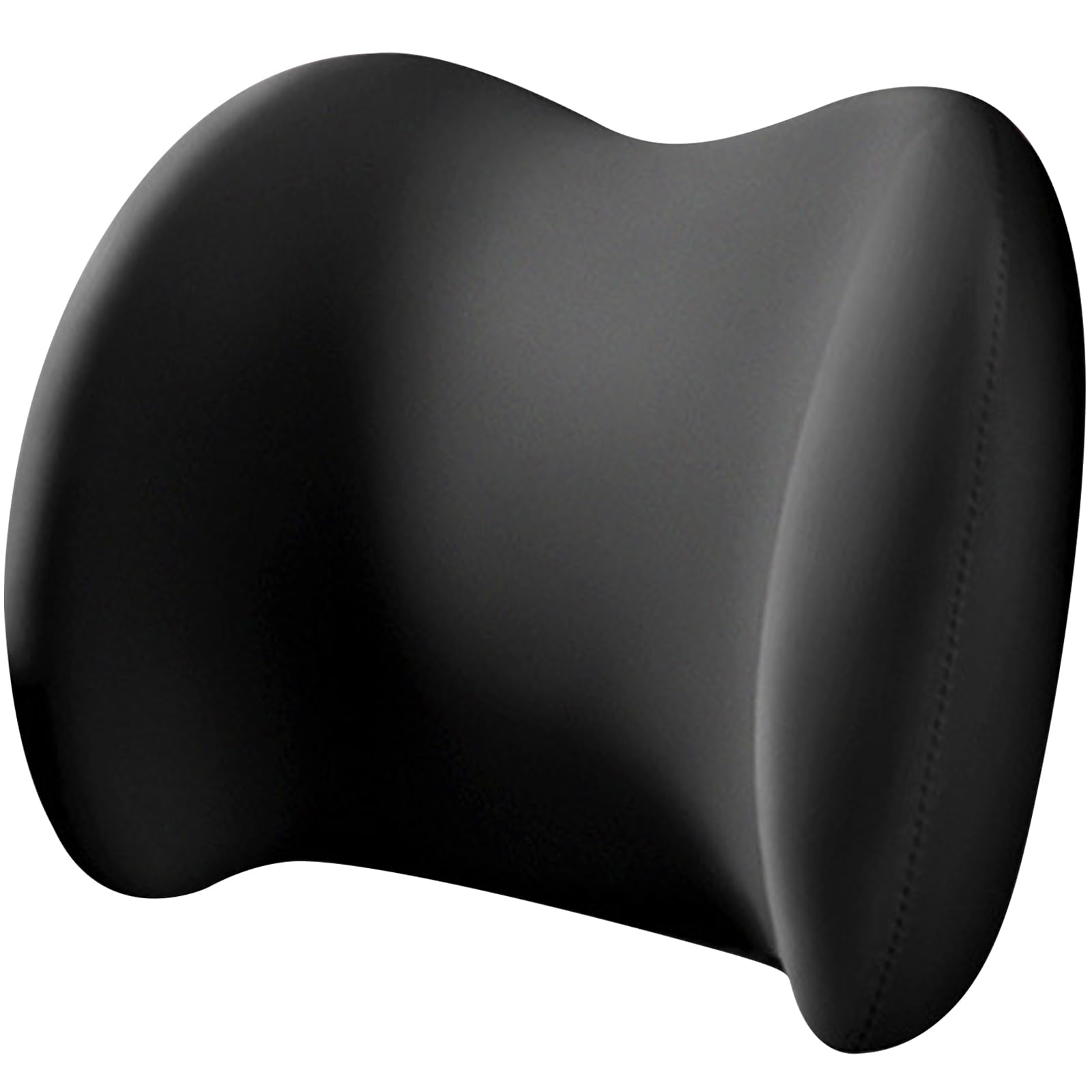 Lumbar Support Pillow for Car Seat Memory Foam Lower Back Support Cushion for Car Home Office Chair Driving Traveling Pillow with Strap for Back Pain Relief (Black)