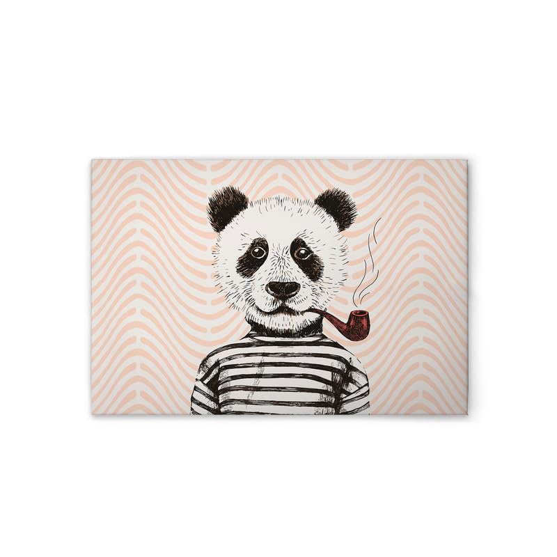Impression sur toile panda rétro orange et blanc A.S. Création DD132146 de 90x60 cm
