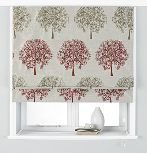 Riva Paoletti Paoletti Oakdale Deluxe-Estor Opaco, Color Rojo, 122 cm (Ancho) x 137 cm (caída), poliéster, 122x137cm