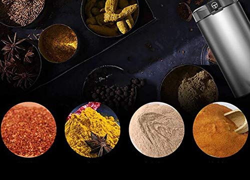 ZOUSHUAIDEDIAN Elektrische Kaffeemühle, Kaffeebohnenschleifmaschine mit Edelstahlklinge, geräuschloser Betrieb, for… – Bild 3