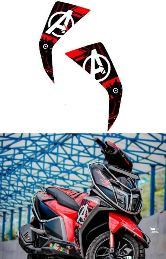 SR Graphic Side Panel Sticker Compatible for TVS Ntorq Amazon.in Car