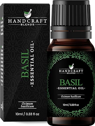Basil Essential Oil - 0.33 Fl Oz - 100% Pure and Natural - Premium Grade Essential Oil for Diffuser and Aromatherapy