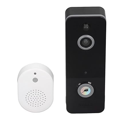EXCLUZO Video Doorbell, WiFi Compatible Wireless Video Doorbell Two Way Communication IP65 Water Resistant Cloud Storage for Hotel