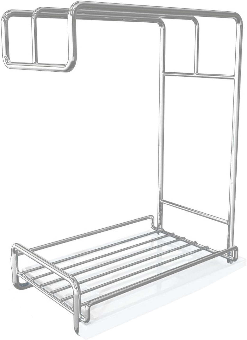 Parssufy Kitchen Sink Dish Drying Rack Stand Self Adhesive/Dish Brush