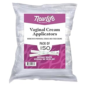 NewLife Naturals Disposable Plastic Vaginal Cream Applicators Hygienic Threaded Injector Applicator Preseed Estrace Premarin OTC Cream Products Dosage Markings- 150 Pack