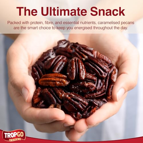 Tropgo Caramelised Pecans 100g Resealable Bag – Crunchy Glazed Nuts with Sweet Golden Coating – Pecan Nuts for Snacking, Baking & Salad Topping - Gifting Choice for Hampers or Celebrations - Image 5