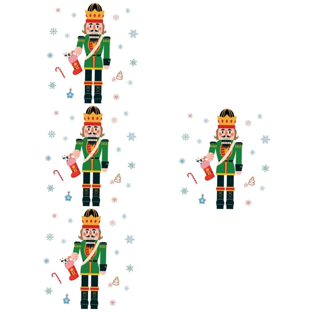 Alipis 4blätter Weihnachts- Fensteraufkleber Selbstklebende Weihnachtsdekoration Für Fenster Und Kühlschrank Für Weihnachtsfeiern Und Leicht Zu Entfernen
