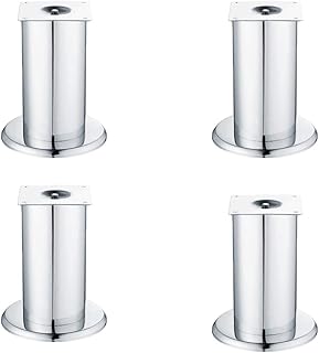 Nóżki meblowe, metalowe nogi meblowe, ze stopu aluminium, do stolika kawowego, antypoślizgowa podstawa gumowa, super nośne, do sofy/łóżka/szafy/kanapy, wysokość 160 mm