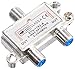 6233 - Splitter Satellitare 2 Vie, Partitore Antenna Tv da Interno con Connettore F, Splitter Satellitare, Ripartitore Antenna Tv, Partitore Tv Sat, Distributore di Segnale Terrestre e Satellitare