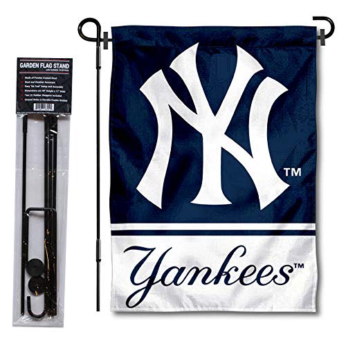 NY Yankees Garden Flag with Stand Holder