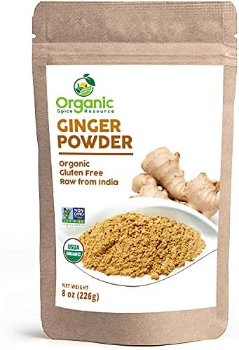 Organic Ginger Powder | 8 oz (226g) | Product of India | Resealable Kraft Bag | USDA Organics and Non-GMO Verified Project Approved, by SHOPOSR