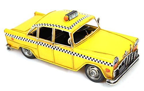Carousel Home Rétro Vintage New York City Taxi Yellow Cab Tin Modèle