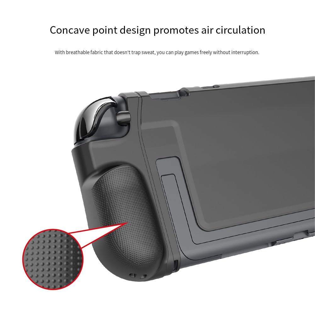 Custodia protettiva per Nintendo Switch 2, PC+per TPU Cover antiscivolo con supporto pieghevole, corpo completo per protezione, per design compatto (12 x 28 x 3,6 cm), nero
