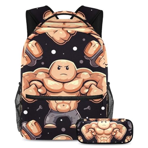 Sac à dos polyvalent 2 pièces grand format avec cartable solide dessin animé fort