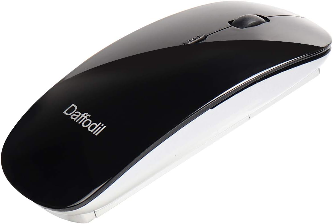 Daffodil Three Button Mouse with Scrollwheel WMS500 - Control Your Laptop with Precision - Slim Design for Easy Storage and Transport [Black]