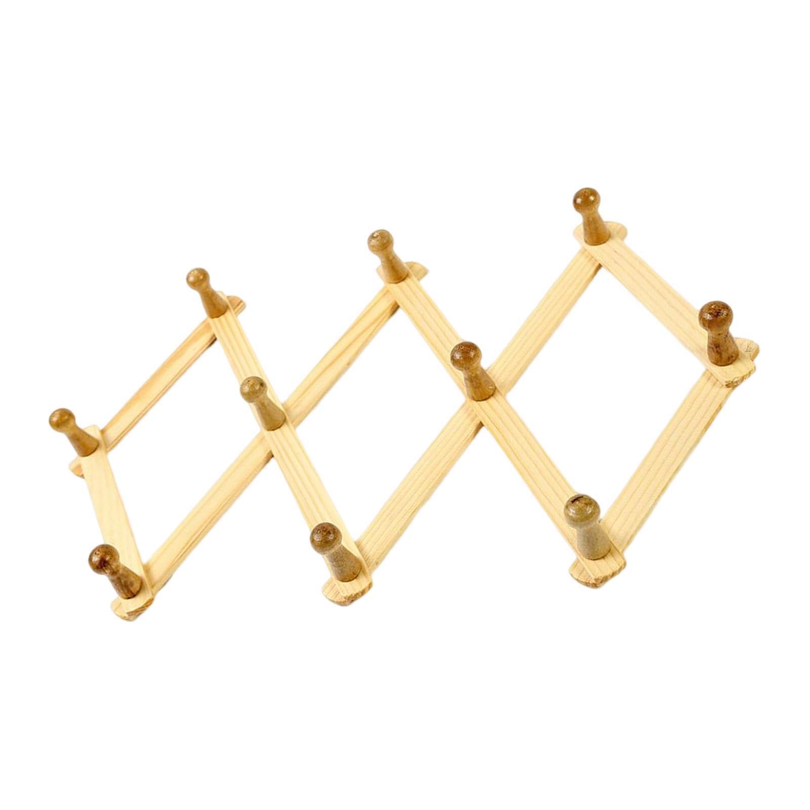 PIXZCSA Adjustable Wall Hanger with 10 Hooks Efficient Storage for Coats Scarves and Keys Suitable for Room Bathroom Bedroom Or Closet. Easy InstallationThis