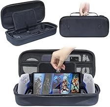 Travel Carrying Case Compatible with Playstation Portal, Shockproof Anti-Scratch Dual-Layer Oxford Protective Portable Case, Built-In Larger Storage and Screen Protector