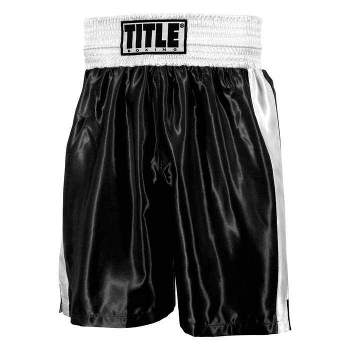 Edge Boxing Trunks 2.0 Size Youth Large Black/White