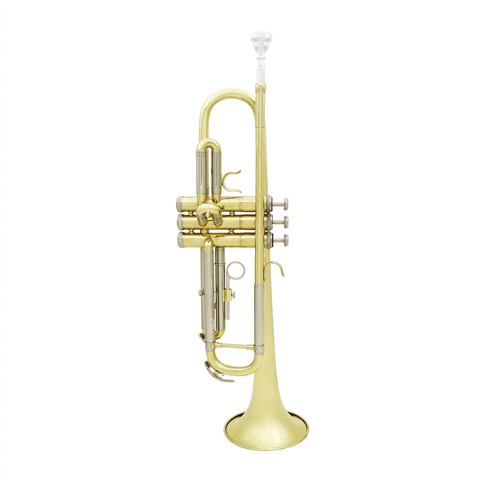 Profesjonalna Trąbka Muzyczna Bb B Płaski Instrument Mosiężny Z Ustnikowymi Rękawicami Do Czyszczenia Za Pomocą Instrumentu Dętego początkujących trąbka (Color : 01)