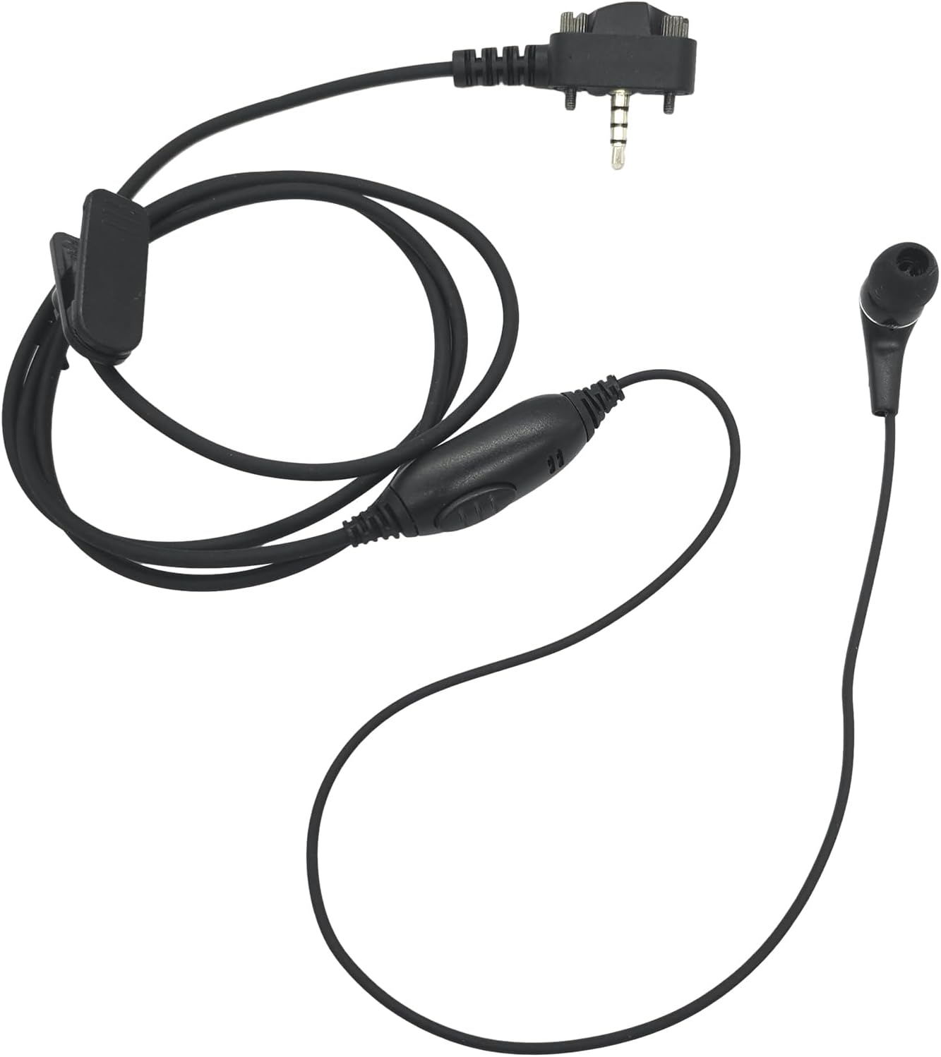 2 Way Radio Earpiece with PTT Mic for Motorola Yaesu Vertex Standard VX-261 EVX-261 EVX-531 EVX-534, Walkie Talkies Speaker Microphone Earbud in-Ear Headset (6 Pack)